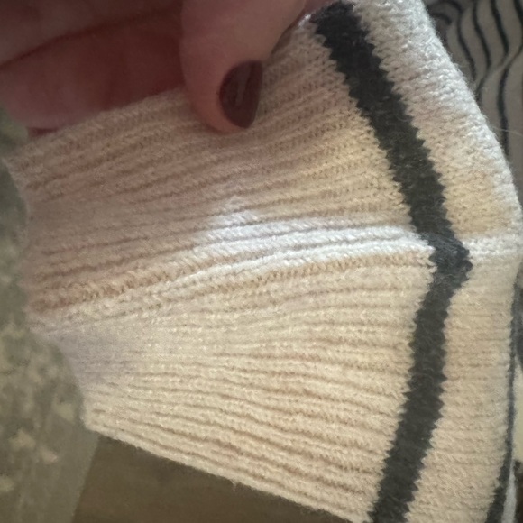 Caslon Black and off White Striped Sweater - Picture 6 of 7